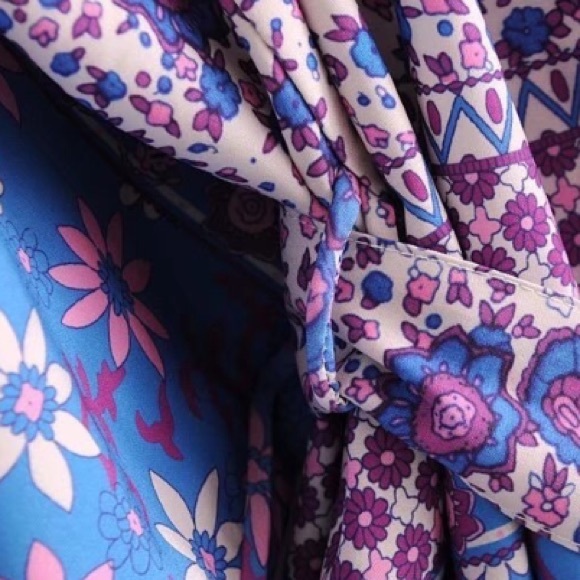 Boho Blossom KIMONO Coverup Shawl Wrap Lavender - Picture 6 of 6